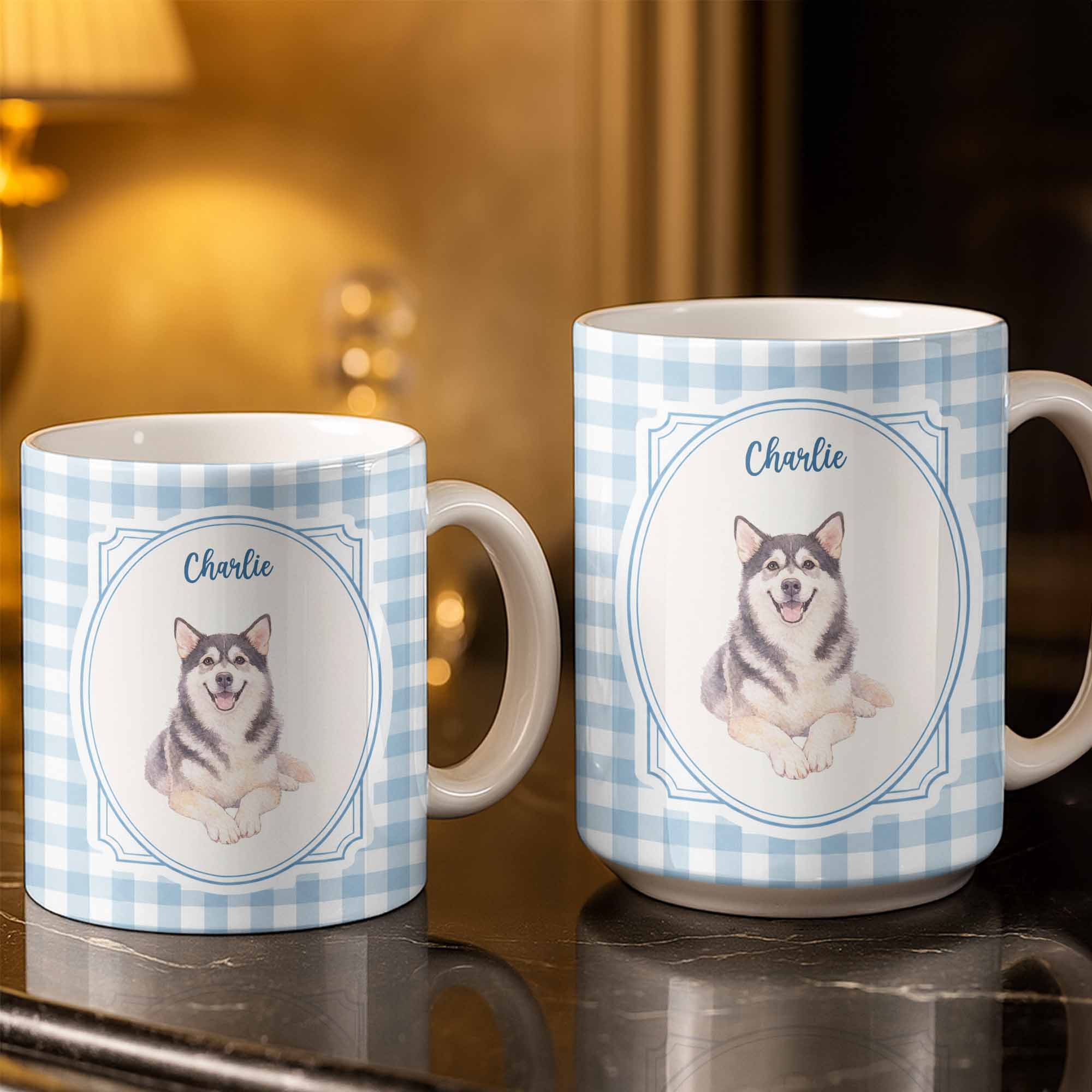 Personalized Dog Portrait Coffee Mug Custom Photo Gift for Dog Lovers Edge-to-edge Mug GradoCreations