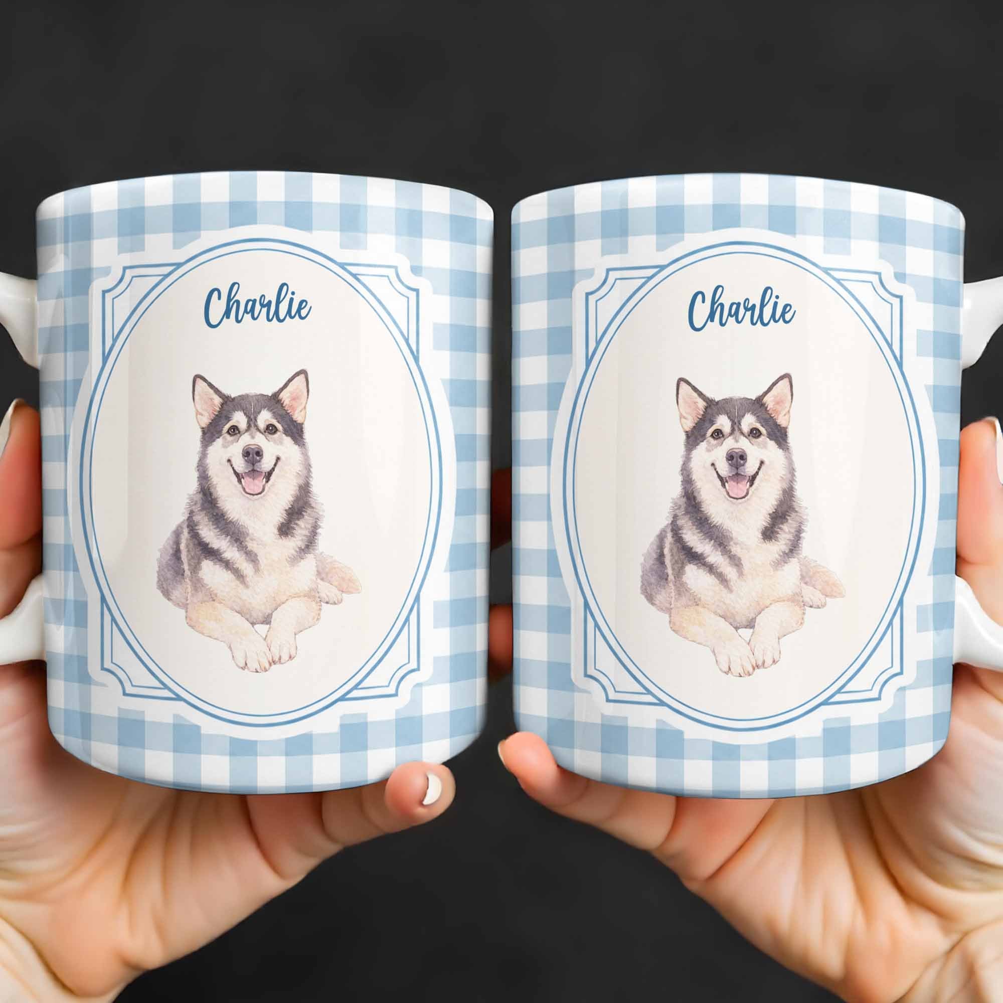 Personalized Dog Portrait Coffee Mug Custom Photo Gift for Dog Lovers Edge-to-edge Mug GradoCreations