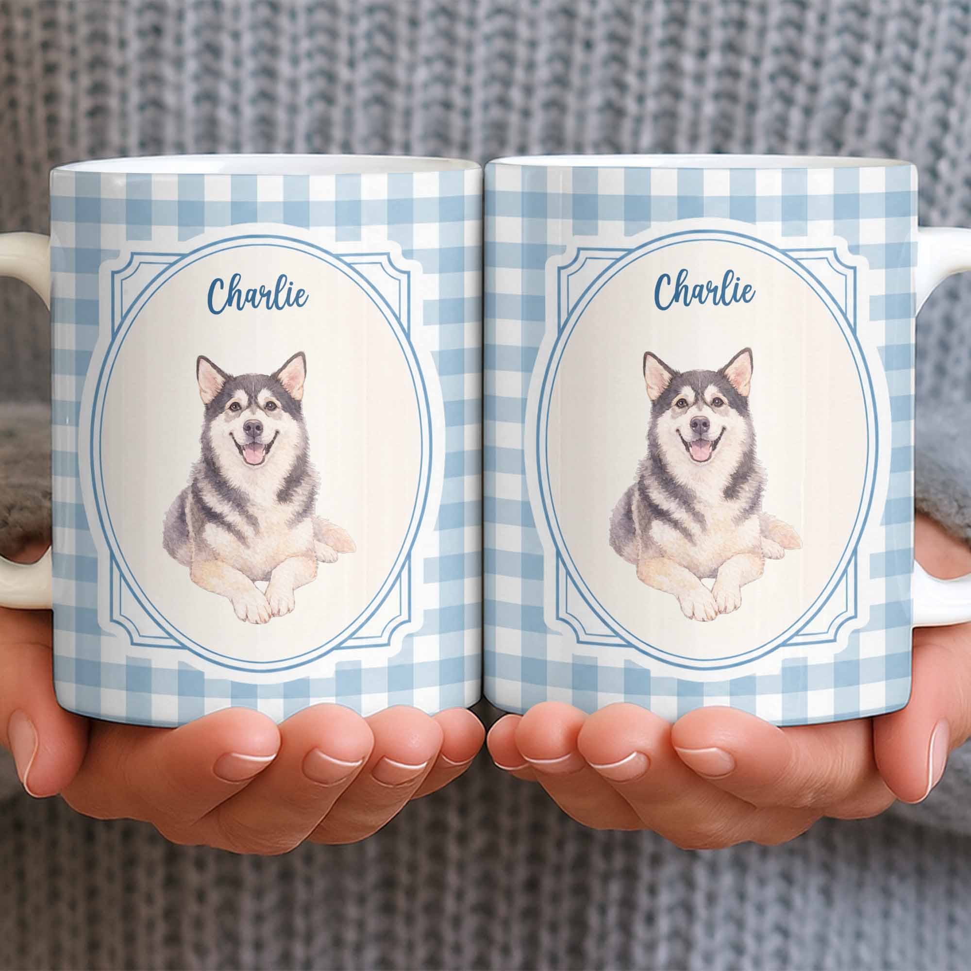 Personalized Dog Portrait Coffee Mug Custom Photo Gift for Dog Lovers Edge-to-edge Mug GradoCreations