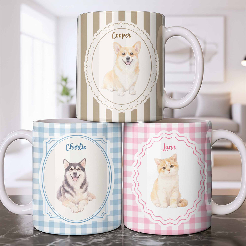 Personalized Dog Portrait Coffee Mug Custom Photo Gift for Dog Lovers Edge-to-edge Mug GradoCreations
