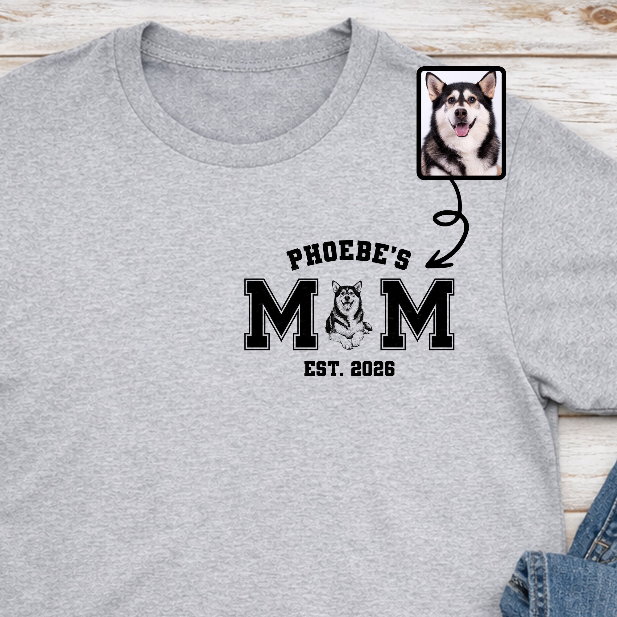 Personalized Dad Est Dog T-Shirt Custom Pet Illustration Gift Shirt GradoCreations