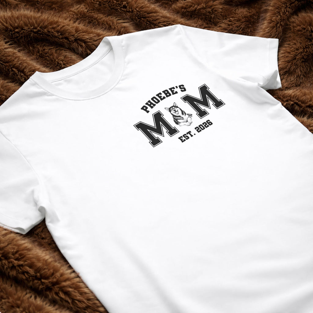 Personalized Dad Est Dog T-Shirt Custom Pet Illustration Gift Shirt GradoCreations