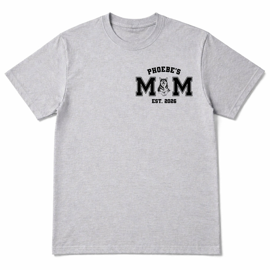 Personalized Dad Est Dog T-Shirt Custom Pet Illustration Gift Shirt GradoCreations