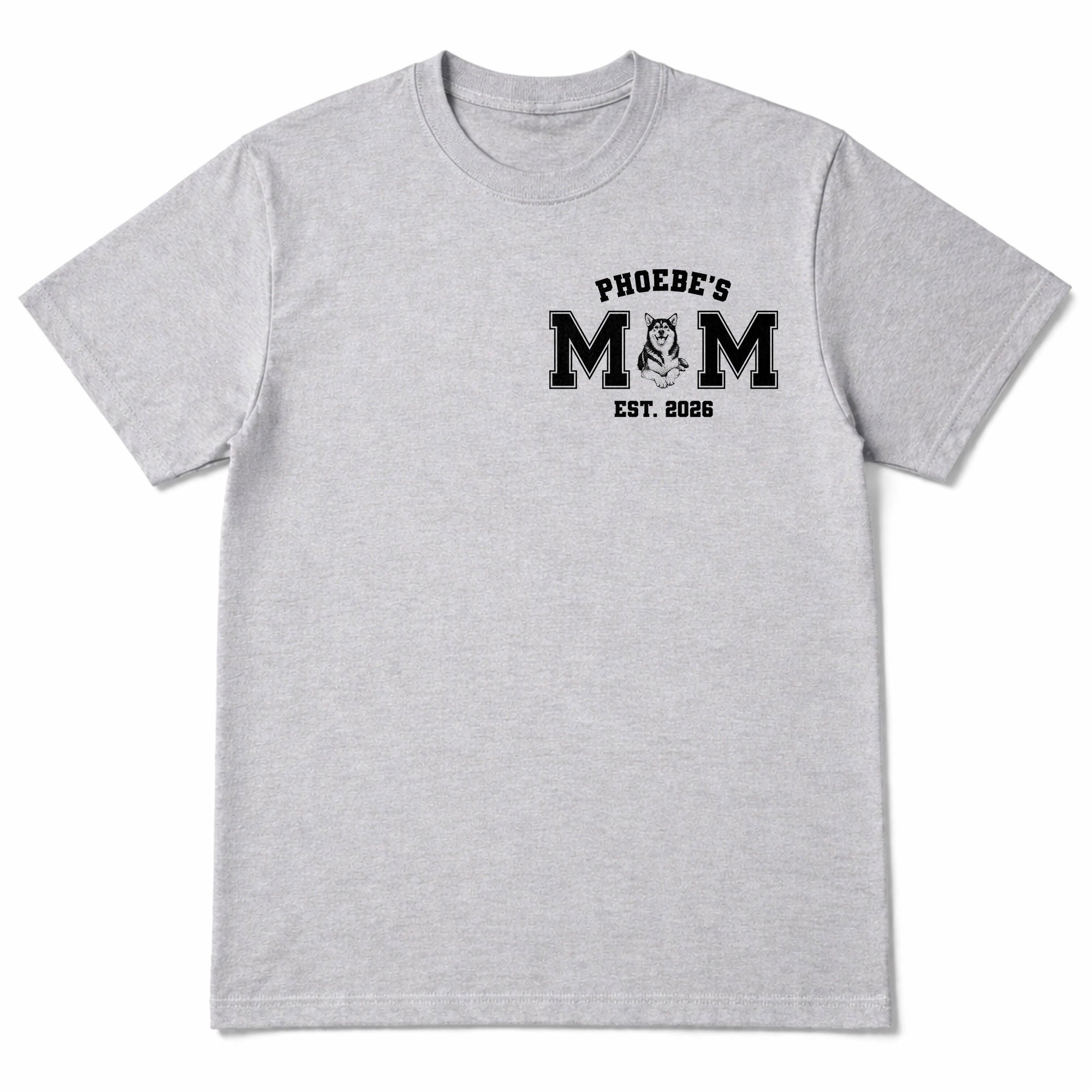 Personalized Dad Est Dog T-Shirt Custom Pet Illustration Gift Shirt GradoCreations