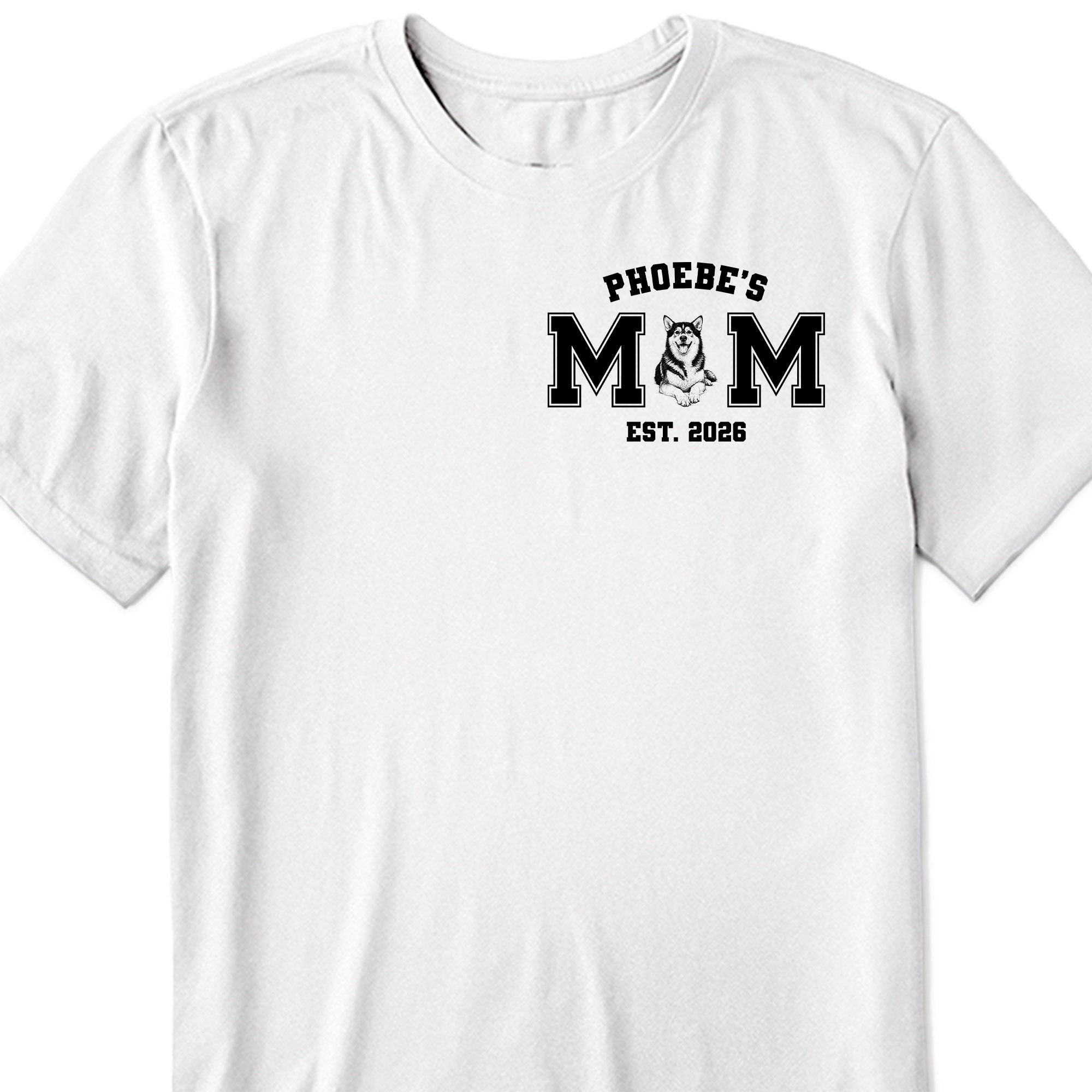 Personalized Dad Est Dog T-Shirt Custom Pet Illustration Gift Shirt GradoCreations