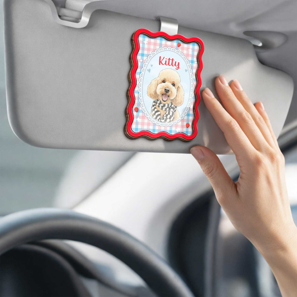 Personalized Car Visor Clip Custom Dog Photo Gift for Pet Lovers Car Visor Clip GradoCreations
