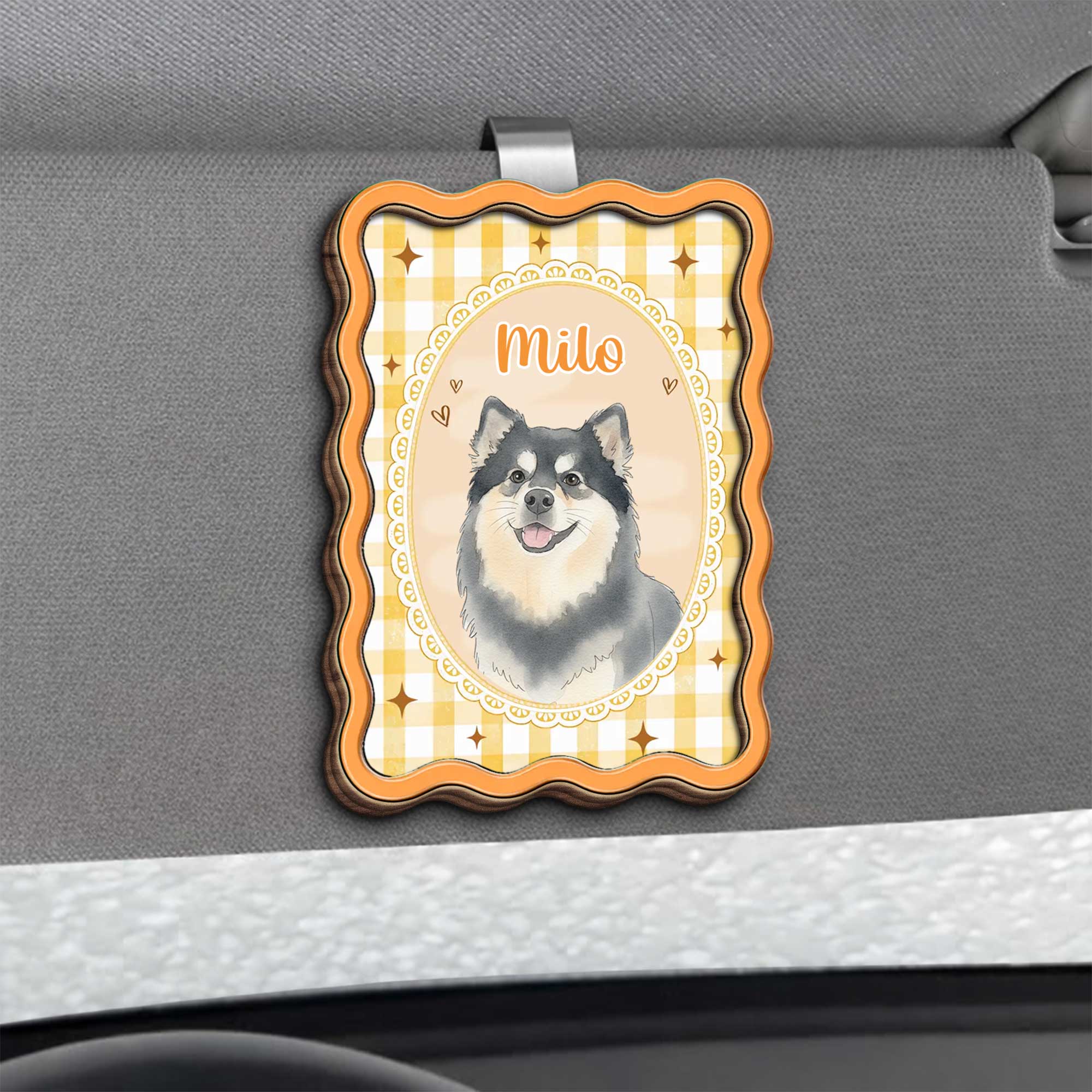Personalized Car Visor Clip Custom Dog Photo Gift for Pet Lovers Car Visor Clip GradoCreations