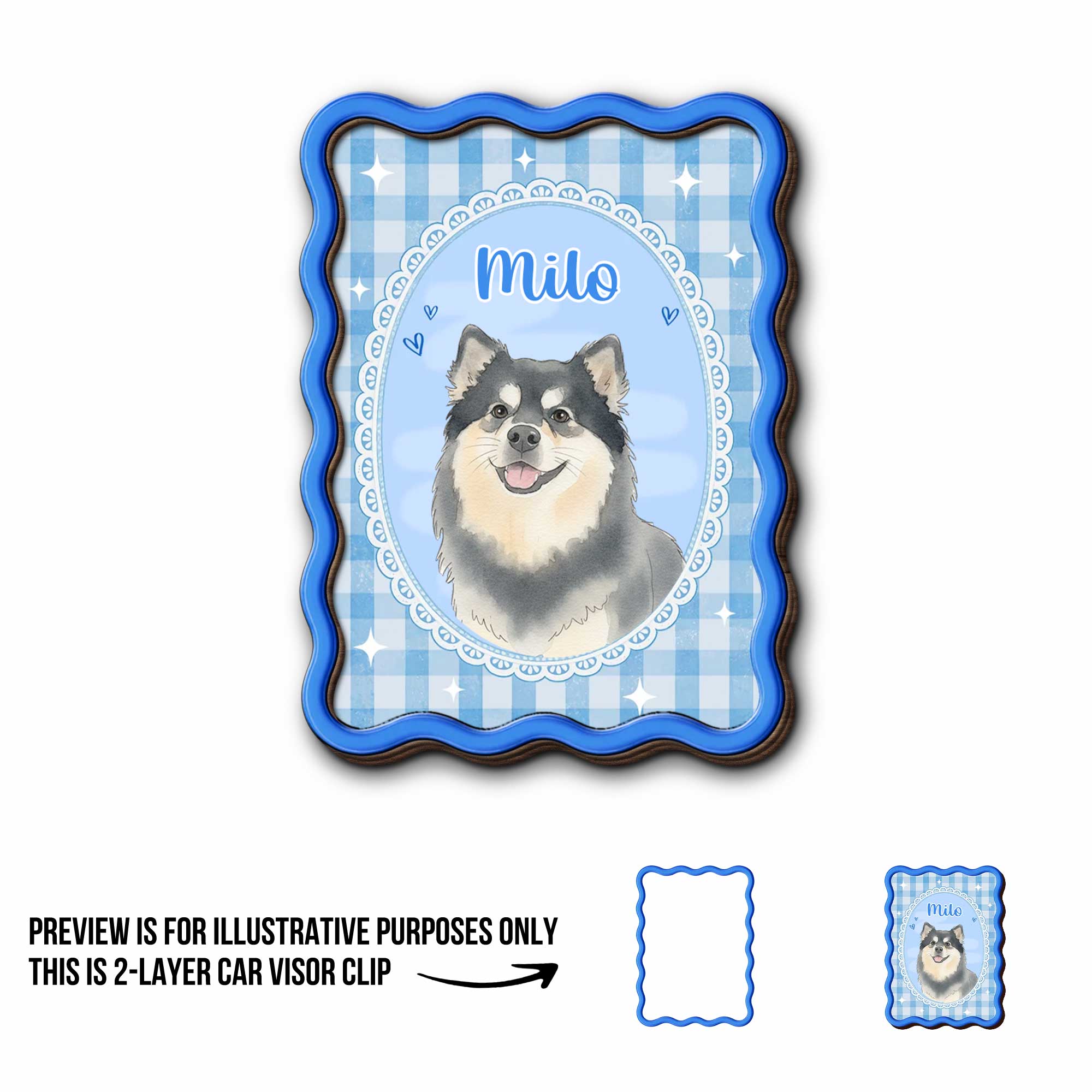 Personalized Car Visor Clip Custom Dog Photo Gift for Pet Lovers Car Visor Clip GradoCreations
