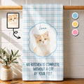 Personalized Cat Photo Kitchen Towel Custom Decor Gift for Cat Lovers Kitchen Towel GradoCreations