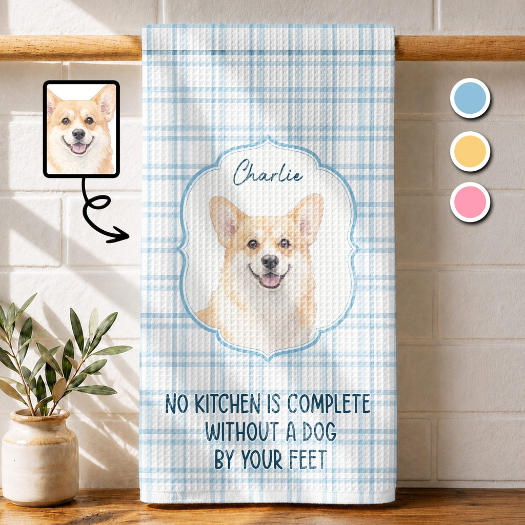 Personalized Cat Photo Kitchen Towel Custom Decor Gift for Cat Lovers Kitchen Towel GradoCreations