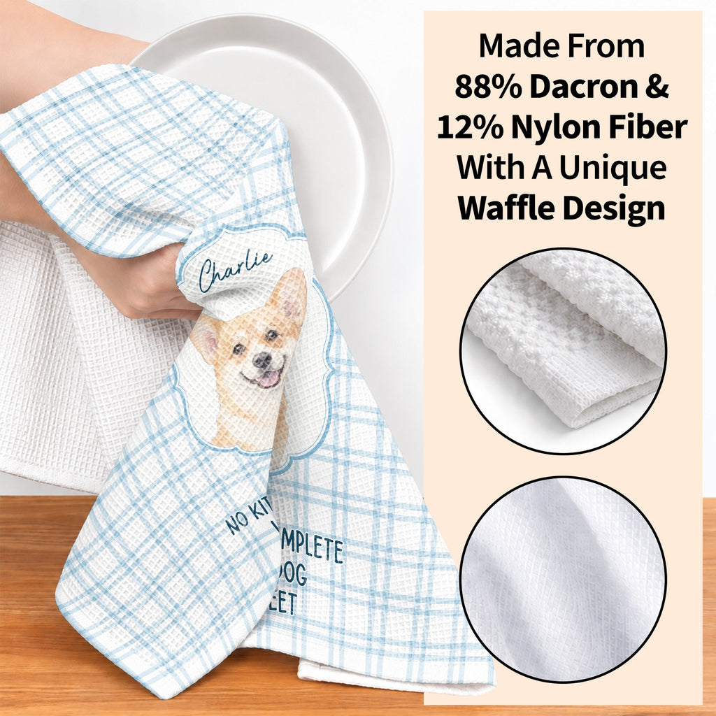Personalized Cat Photo Kitchen Towel Custom Decor Gift for Cat Lovers Kitchen Towel GradoCreations