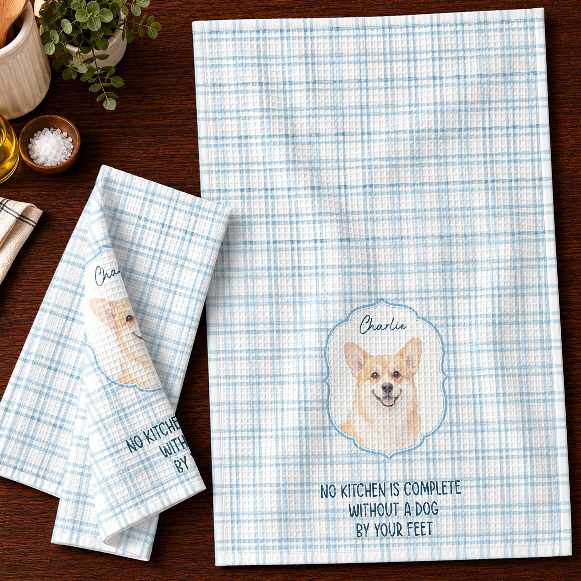 Personalized Cat Photo Kitchen Towel Custom Decor Gift for Cat Lovers Kitchen Towel GradoCreations