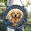 Personalized Memorial Suncatcher for Dog Lovers | Custom Flowers Suncatcher GradoCreations