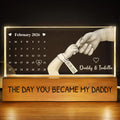 Personalized 3D LED Light Calendar Gift for Dad Customizable Artwork