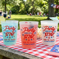 Personalized Frosted Cups with Patriotic Design for Independence Day Family Celebration