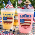 Personalized Frosted Cups for America's 250th Anniversary Family Names Gift