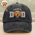 Personalized Embroidered Baseball Cap Custom Photo Gift for Dog Dad HN590 - Embroidered Baseball Cap GradoCreations