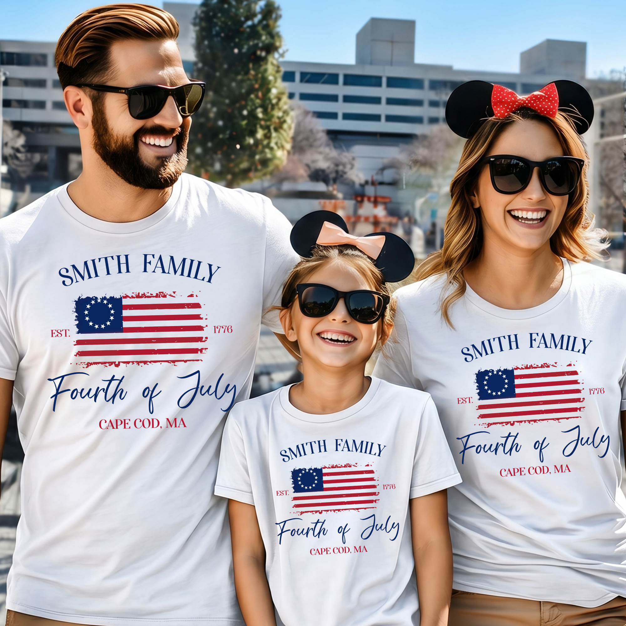 Personalized 4th of July Family Name Matching Shirt Gift HN590 - Tshirt GradoCreations