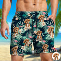 Custom Dog Photo Aloha Beach Shorts Gift for Dog Lovers HN590 - Beach-Shorts GradoCreations