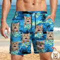 Personalized Cat Photo Beach Shorts Tropical Summer Gift HN590 - Beach-Shorts GradoCreations