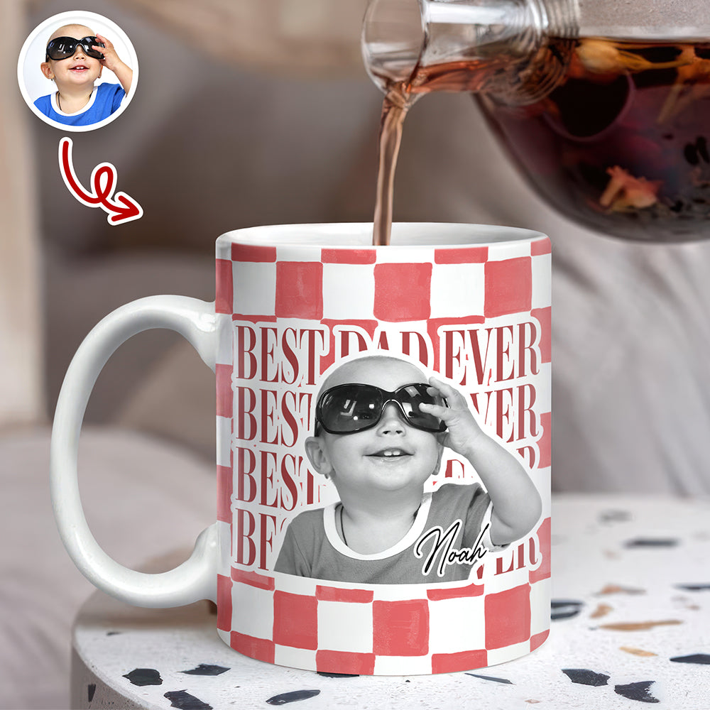Personalized Vintage Photo Mug Custom Gift for Parents HN590 - edge to edge mug GradoCreations