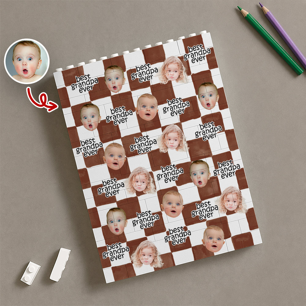 Personalized Photo Brick Blocks Gift for Dad Family Keepsake HN590 - Building Blocks GradoCreations