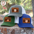 Personalized Leather Patch Dad Hat Custom Photo Gift for Father's Day HN590 - Leather Patch Hat GradoCreations