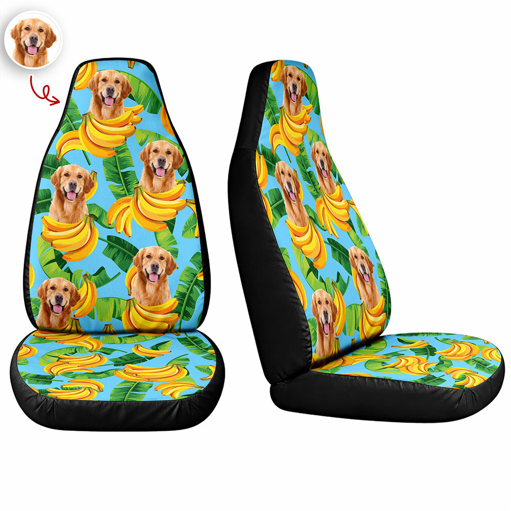 Personalized Dog Photo Car Seat Cover Custom Gift for Dog Dad HN590 - Car Seat Cover GradoCreations