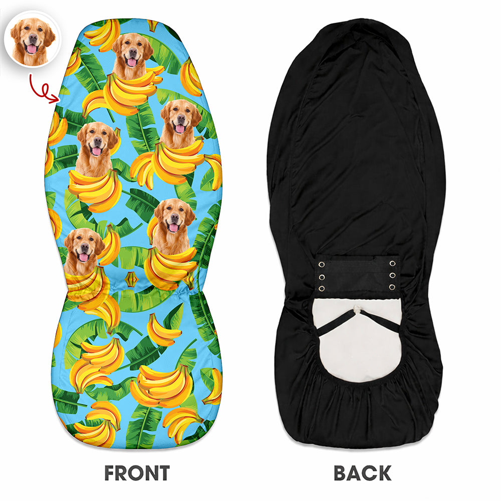 Personalized Dog Photo Car Seat Cover Custom Gift for Dog Dad HN590 - Car Seat Cover GradoCreations