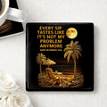 Personalized Ceramic Coaster Custom Name Funny Retirement Gift Square Ceramic Coaster GradoCreations