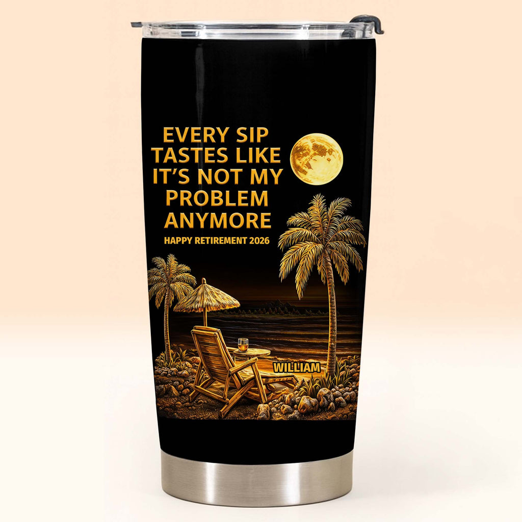 Personalized 20oz Stainless Steel Tumbler Custom Retirement Gift for Dad 20oz Tumbler GradoCreations