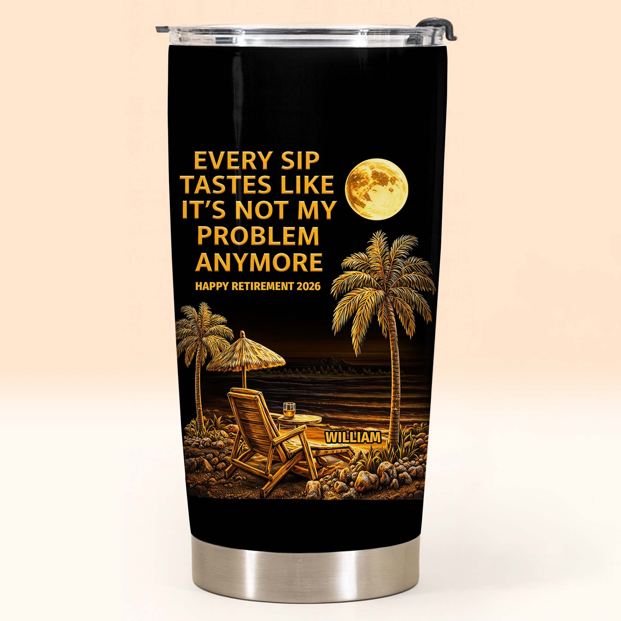 Personalized 20oz Stainless Steel Tumbler Custom Retirement Gift for Dad 20oz Tumbler GradoCreations
