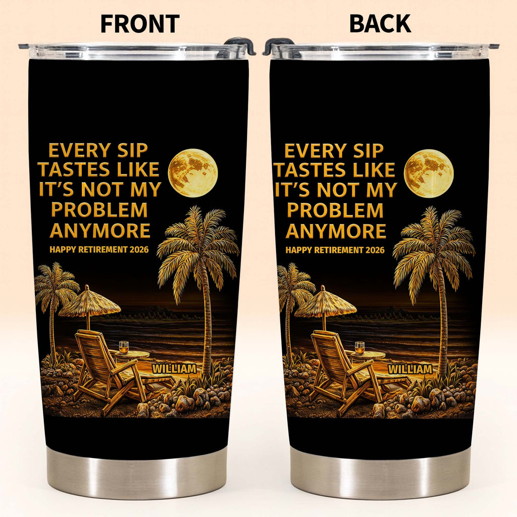 Personalized 20oz Stainless Steel Tumbler Custom Retirement Gift for Dad 20oz Tumbler GradoCreations