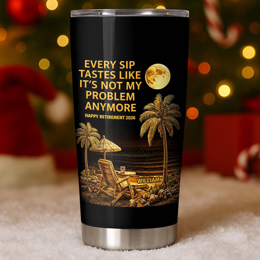 Personalized 20oz Stainless Steel Tumbler Custom Retirement Gift for Dad 20oz Tumbler GradoCreations