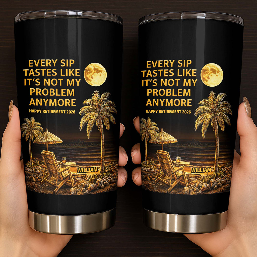 Personalized 20oz Stainless Steel Tumbler Custom Retirement Gift for Dad 20oz Tumbler GradoCreations