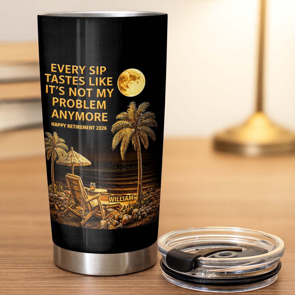 Personalized 20oz Stainless Steel Tumbler Custom Retirement Gift for Dad 20oz Tumbler GradoCreations