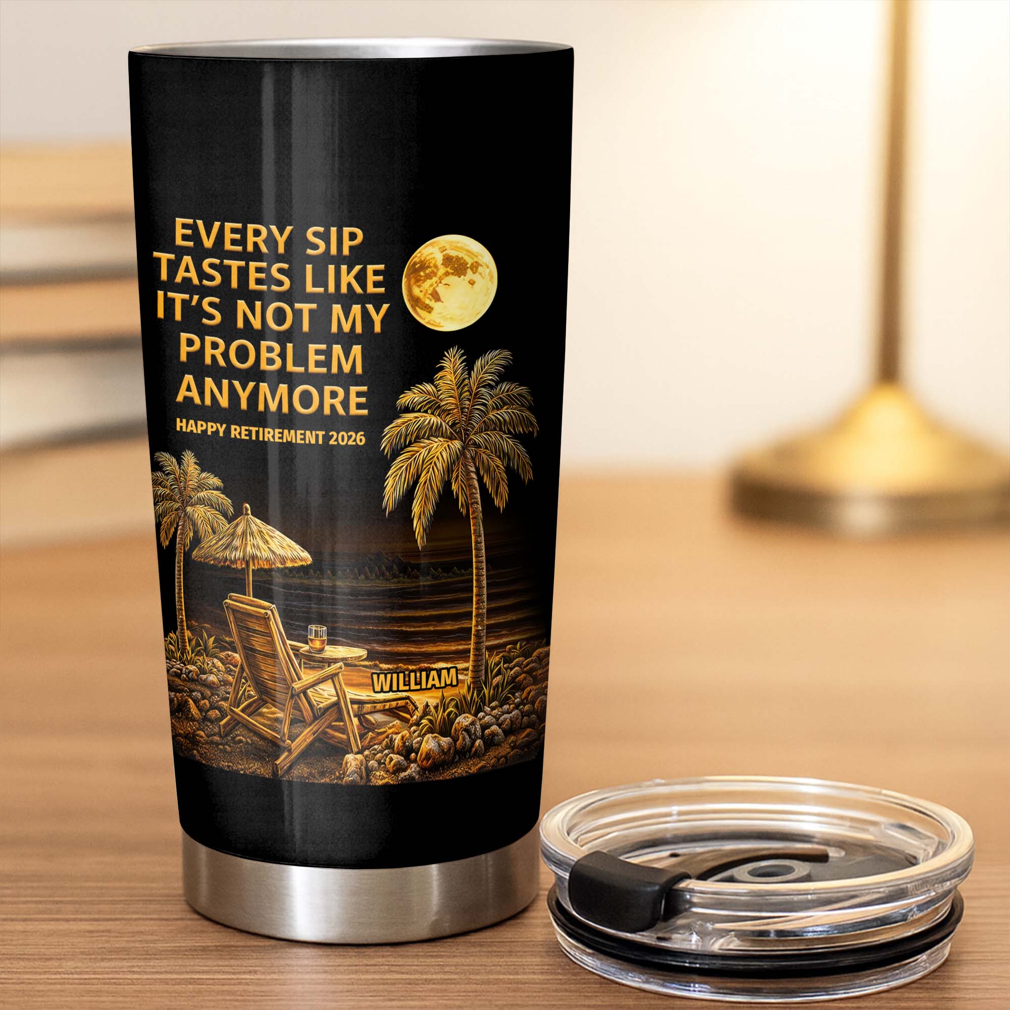 Personalized 20oz Stainless Steel Tumbler Custom Retirement Gift for Dad 20oz Tumbler GradoCreations