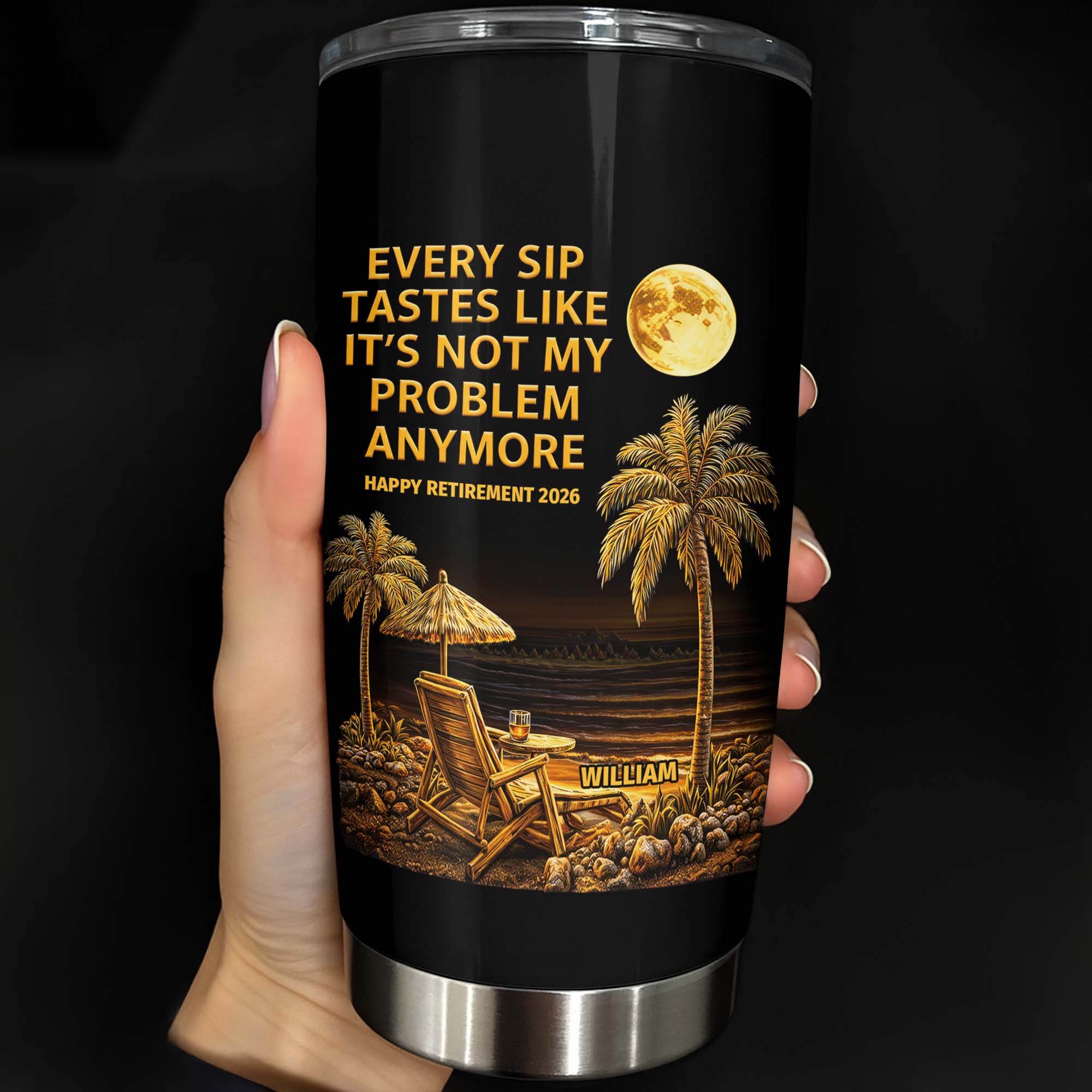 Personalized 20oz Stainless Steel Tumbler Custom Retirement Gift for Dad 20oz Tumbler GradoCreations
