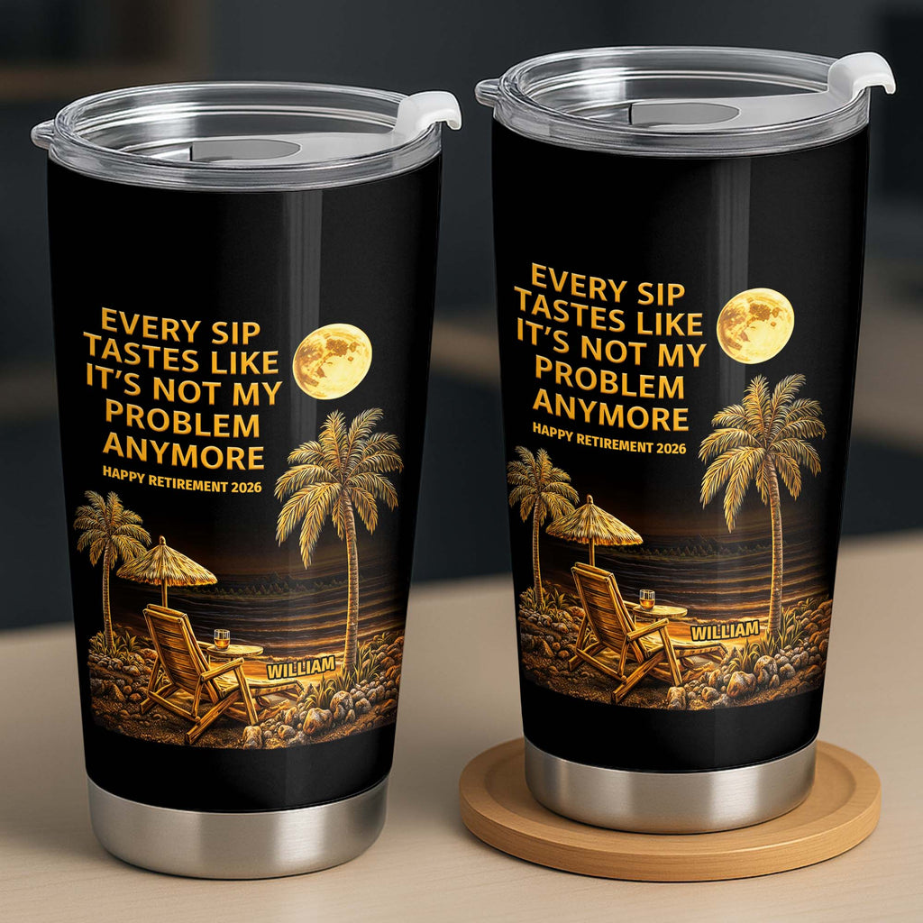 Personalized 20oz Stainless Steel Tumbler Custom Retirement Gift for Dad 20oz Tumbler GradoCreations