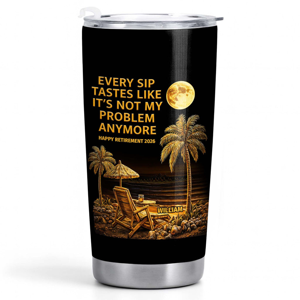 Personalized 20oz Stainless Steel Tumbler Custom Retirement Gift for Dad 20oz Tumbler GradoCreations