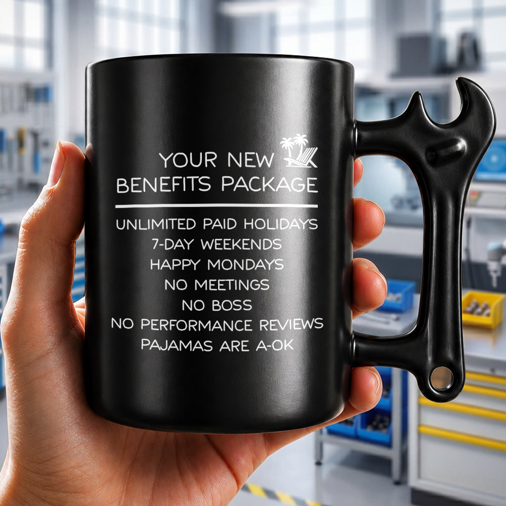 Personalized Wrench Handle Coffee Mug Custom Gift for Dad Wrench Handle Mug GradoCreations