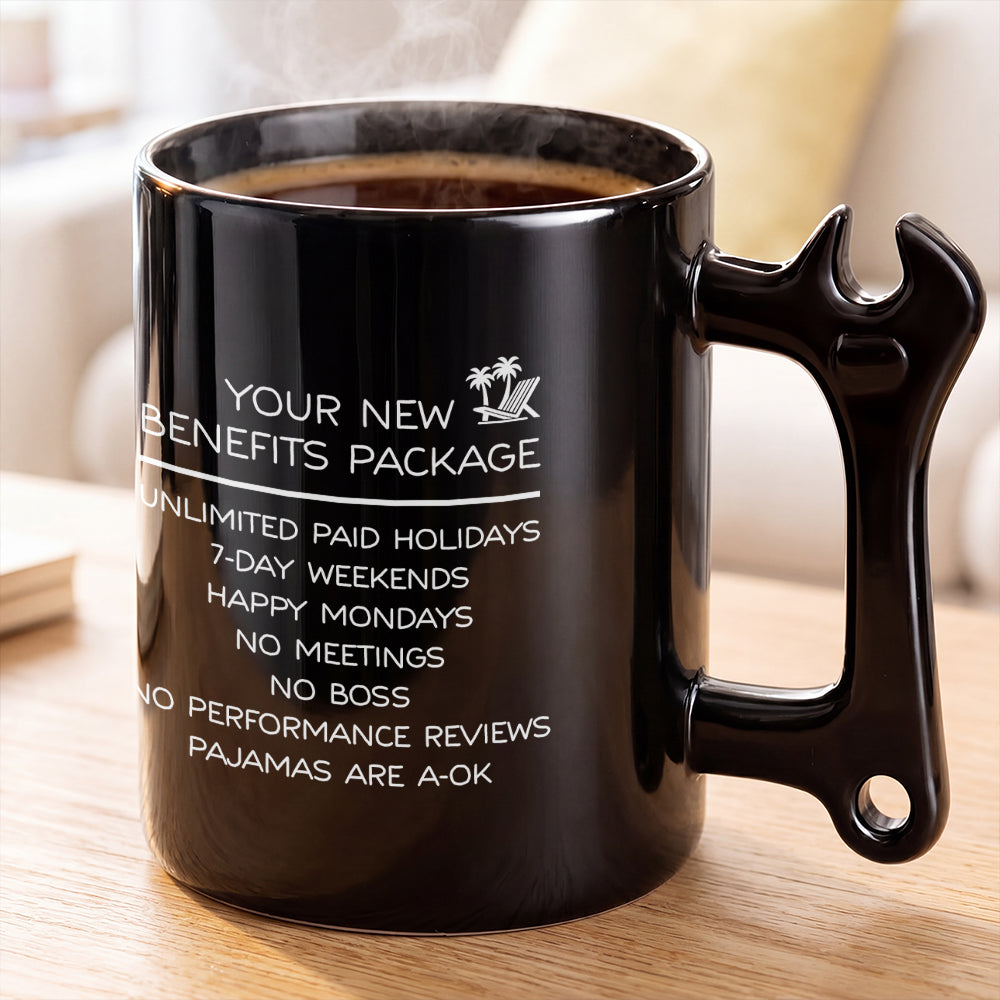 Personalized Wrench Handle Coffee Mug Custom Gift for Dad Wrench Handle Mug GradoCreations