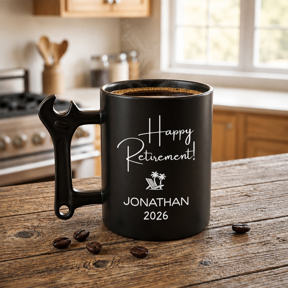 Personalized Wrench Handle Coffee Mug Custom Gift for Dad Wrench Handle Mug GradoCreations