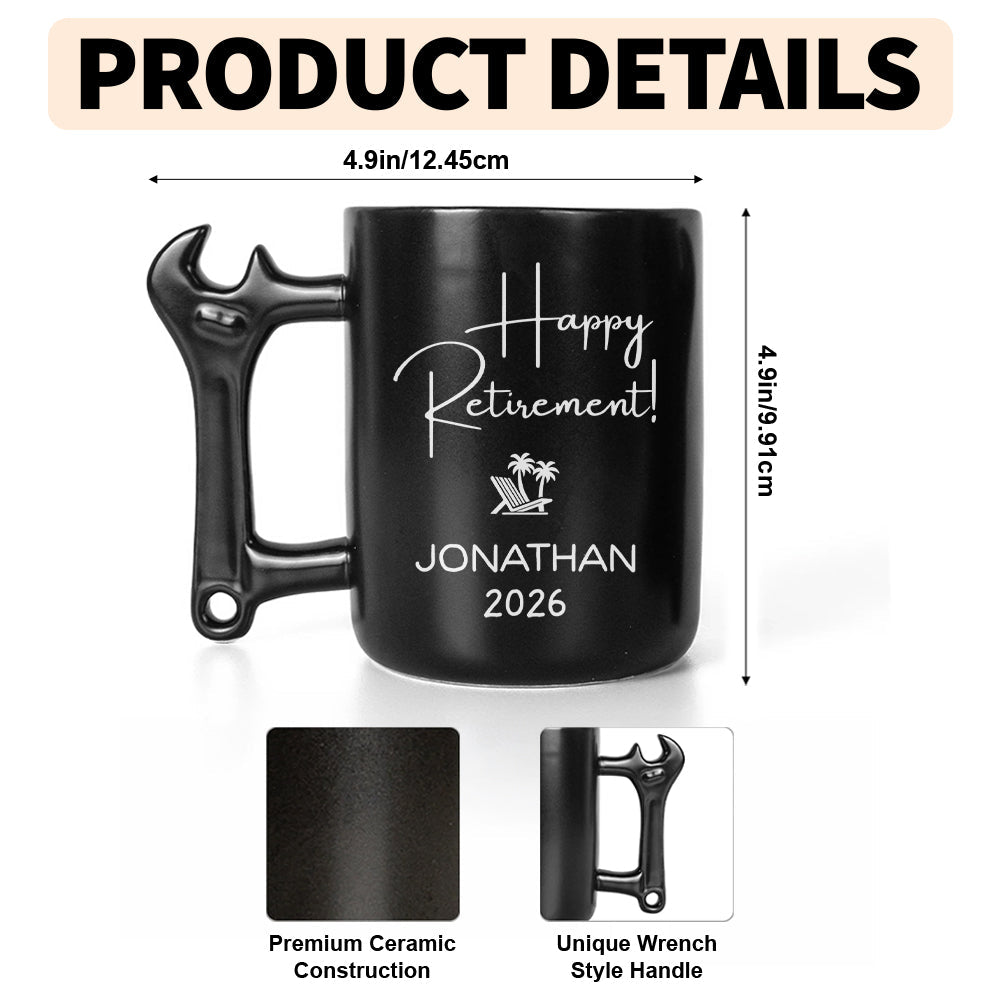 Personalized Wrench Handle Coffee Mug Custom Gift for Dad Wrench Handle Mug GradoCreations