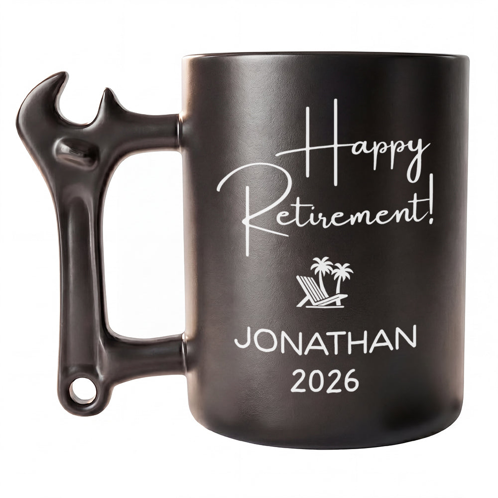 Personalized Wrench Handle Coffee Mug Custom Gift for Dad Wrench Handle Mug GradoCreations