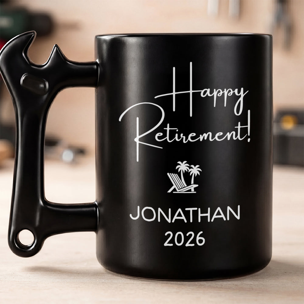 Personalized Wrench Handle Coffee Mug Custom Gift for Dad Wrench Handle Mug GradoCreations