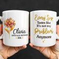 Personalized Floral Coffee Mug Custom Name Retirement Gift Edge-to-edge Mug GradoCreations