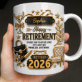 Personalized Retirement Coffee Mug Custom Name Fun Gift Edge-to-edge Mug GradoCreations