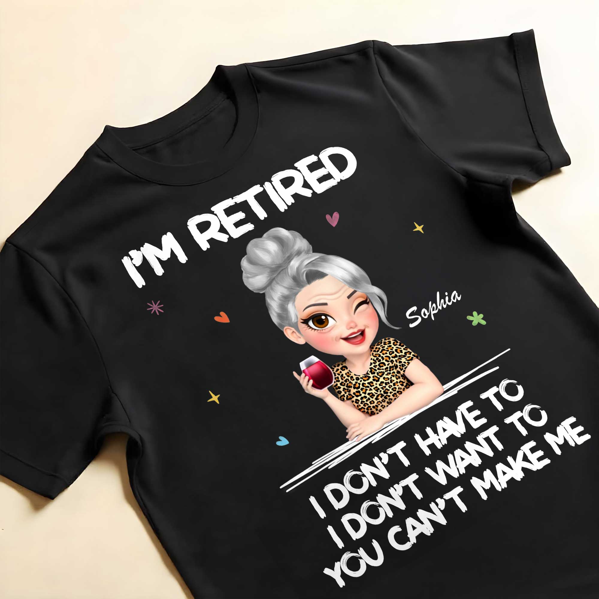 Personalized Retirement Tee & Hoodie Custom Art Gift for Her Shirt GradoCreations