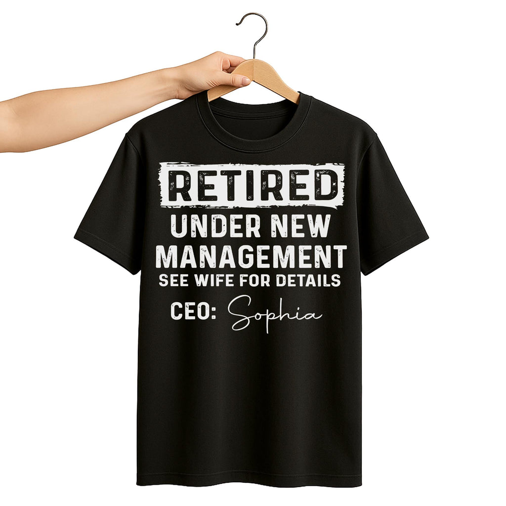 Personalized Retirement T-shirt & Hoodie Custom Name Gift for Dad Shirt GradoCreations